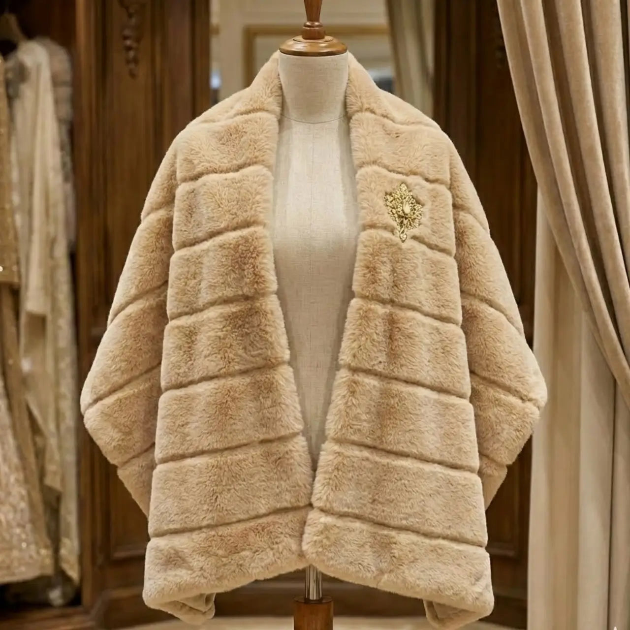 👑 شال الفرو الملكي: عنوان الفخامة👑