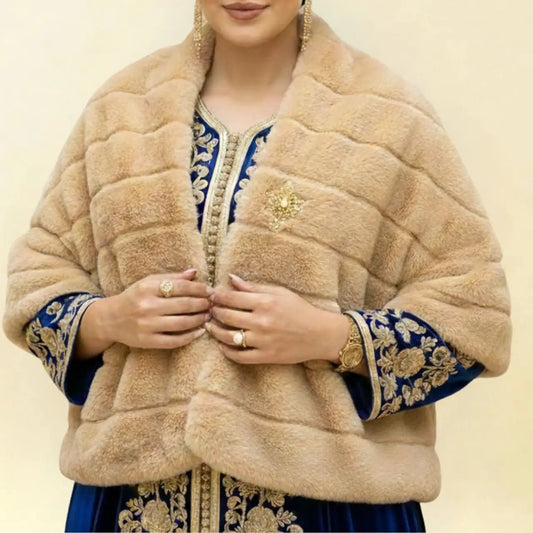 👑 شال الفرو الفخم و الملكي👑